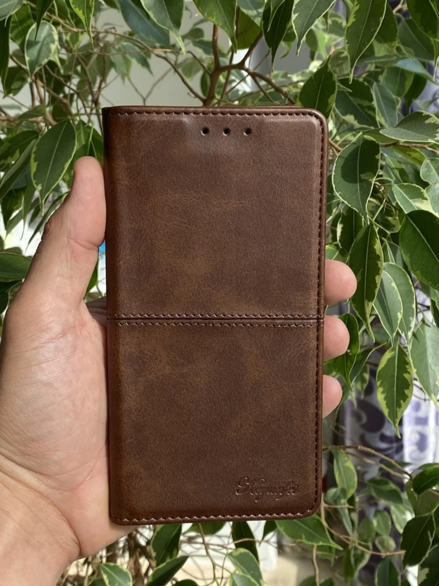 Тёмно-коричневый чехол книжка elitcase для Apple iPhone 7 Plus и 8 Plus / Айфон 7+ и 8+