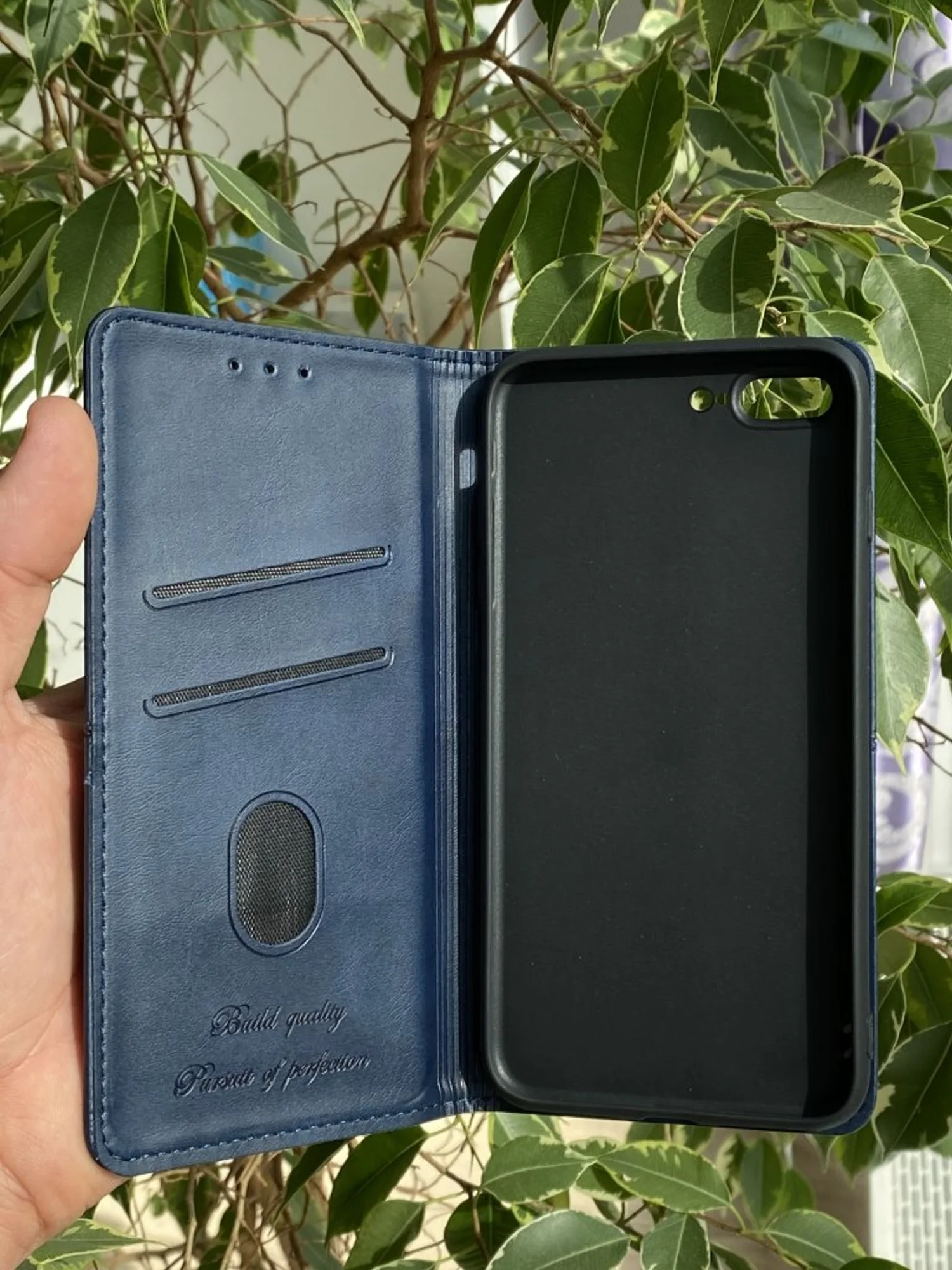 Синий чехол книжка elitcase для Apple iPhone 7 Plus и 8 Plus / Айфон 7+ и 8+