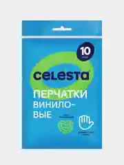 Перчатки хозяйственные CELESTA, виниловые, универсальный размер, 10 штук, 5 пар