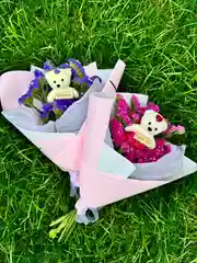 Букет из сухоцветов с мишкой,вечный букет, сухоцветы
