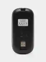 Черный беспроводная мышь для компьютера бесшумная с RGB подсветкой и USB зарядкой