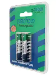 Аккумуляторная батарейка Perfeo AA 2шт. 1000mAh/1600/2000/2400/2600