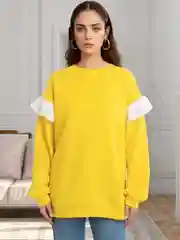 Желтый свитшот, толстовка женская