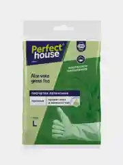 Перчатки Perfect House Aloe vera Green tea, латексные, размер L