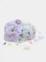 Фиолетовый таба сквиш лапка котика антистресс