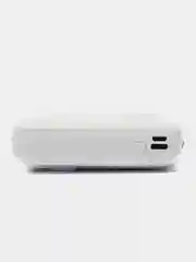 Белый внешний аккумулятор Power Bank 10000 mAh / Powerbank повербанк с проводами