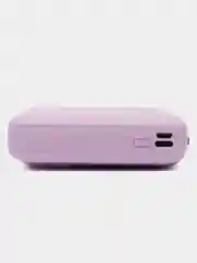 Лавандовый внешний аккумулятор Power Bank 10000 mAh / Powerbank повербанк с проводами