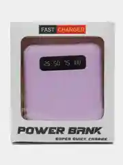 Лавандовый внешний аккумулятор Power Bank 10000 mAh / Powerbank повербанк с проводами