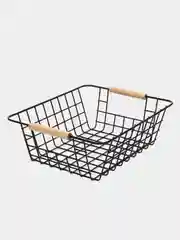 Органайзер для хранения с деревянными ручками MAGS, 296 х 250 х 110, черный, матовый