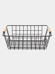 Органайзер для хранения с деревянными ручками MAGS, 296 х 250 х 110, черный, матовый