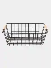 Органайзер для хранения с деревянными ручками MAGS, 296 х 250 х 110, черный, матовый