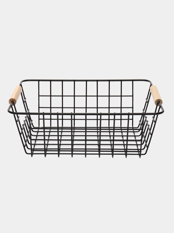 Органайзер для хранения с деревянными ручками MAGS, 296 х 250 х 110, черный, матовый