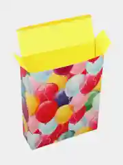 Красный коробка подарочная складная, упаковка, С Днем Рождения, 21х 15 х 5 см