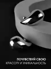 Серьги женские, крупные, серебристые "Капля"