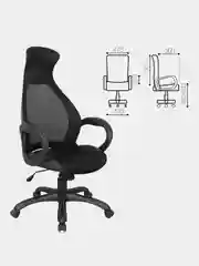 Кресло офисное BRABIX PREMIUM Genesis EX-517, пластик черный, ткань/экокожа/сетка 531574