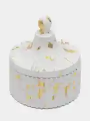 Белый шкатулка из гипса