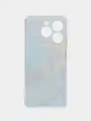 Голубой чехол на Realme C61 4G (Global) / Realme C61 4G прозрачный, с принтом, защита камеры