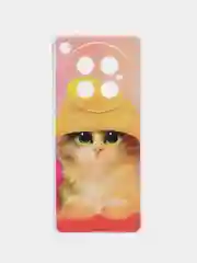 Желтый чехол на Infinix Zero 40 4G / Инфиникс Зеро 40 4G прозрачный, с принтом, защита камеры