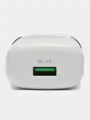 Белый зарядное устройство Borofone BA36A с кабелем Type-C, быстрая зарядка 3.0, 18W