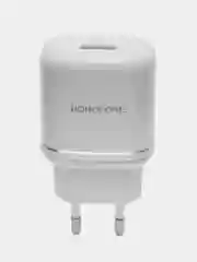 Белый зарядное устройство Borofone BA36A с кабелем Type-C, быстрая зарядка 3.0, 18W