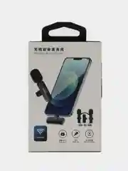 Беспроводной петличный микрофон 2 шт (набор), совместим с Iphone и Android