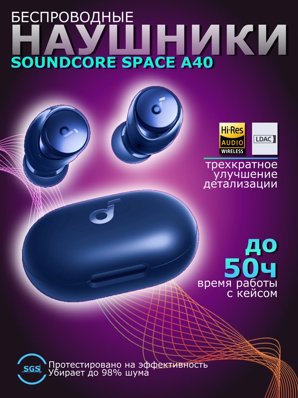 Беспроводные наушники SOUNDCORE Anker Space A40
