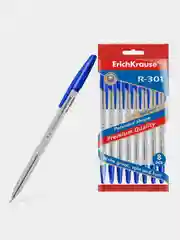 Ручка шариковая ErichKrause R-301 Stick Classic, 1.0 мм, синий, 8 штук
