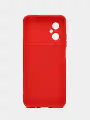 Красный чехол для Xiaomi Poco M4 5G / Poco M5, Поко М4 5джи, противоударный, с защитой камеры