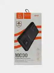 Белый power Bank, повербанк 10000 мАч с индикатором заряда, 2 USB разъема для зарядки