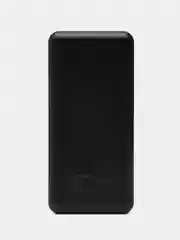 Черный power Bank, повербанк 10000 мАч с индикатором заряда, 2 USB разъема для зарядки