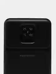 Черный power Bank, повербанк 10000 мАч с индикатором заряда, 2 USB разъема для зарядки
