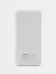 Белый power Bank, повербанк 10000 мАч с индикатором заряда, 2 USB разъема для зарядки