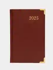 Ежедневник датированный 2025 Brauberg, планер планинг записная книжка А5, под кожу