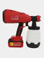 Краскораспылитель аккумуляторный WORTEX 18 В, АКБ и ЗУ., бак 1 л, 0333270