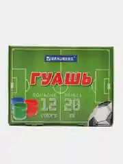 Гуашь для рисования художественная Brauberg Футбол, 192566, набор 12 цветов, для школы
