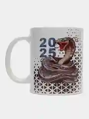 Темно-синий кружка новогодняя Змея. Символ года 2025