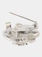 Серебряный брошь с опаловым камнем "Кошка"