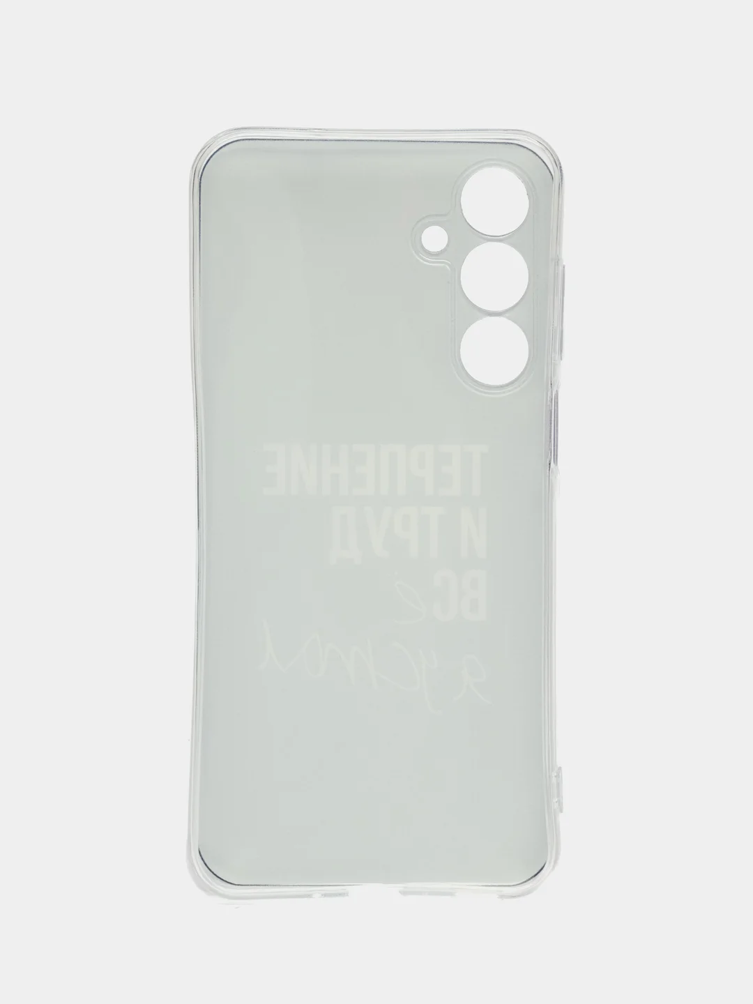 Тёмно-коричневый чехол на Samsung Galaxy M35 / Самсунг Галакси М35 прозрачный, с принтом, защита камеры