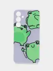 Лавандовый чехол на Samsung Galaxy M35 / Самсунг Галакси М35 прозрачный, с принтом, защита камеры