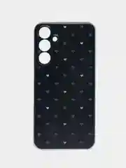 Черный чехол на Samsung Galaxy M35 / Самсунг Галакси М35 прозрачный, с принтом, защита камеры
