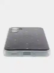 Черный чехол на Samsung Galaxy M35 / Самсунг Галакси М35 прозрачный, с принтом, защита камеры