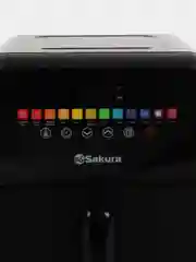 Черный аэрогриль SAKURA SA-7678, 6 л, таймер 90 мин, металл