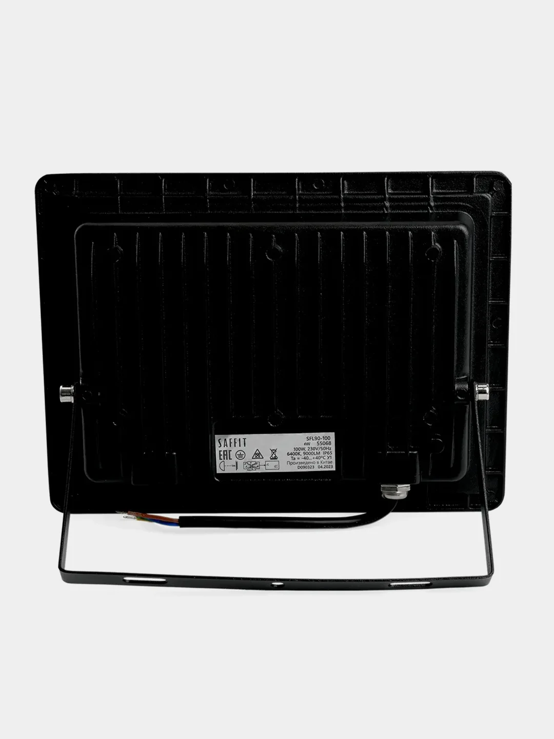 Прожектор светодиодный 2835SMD, 100W 6400K AC230V/50Hz IP65, черный, 55068