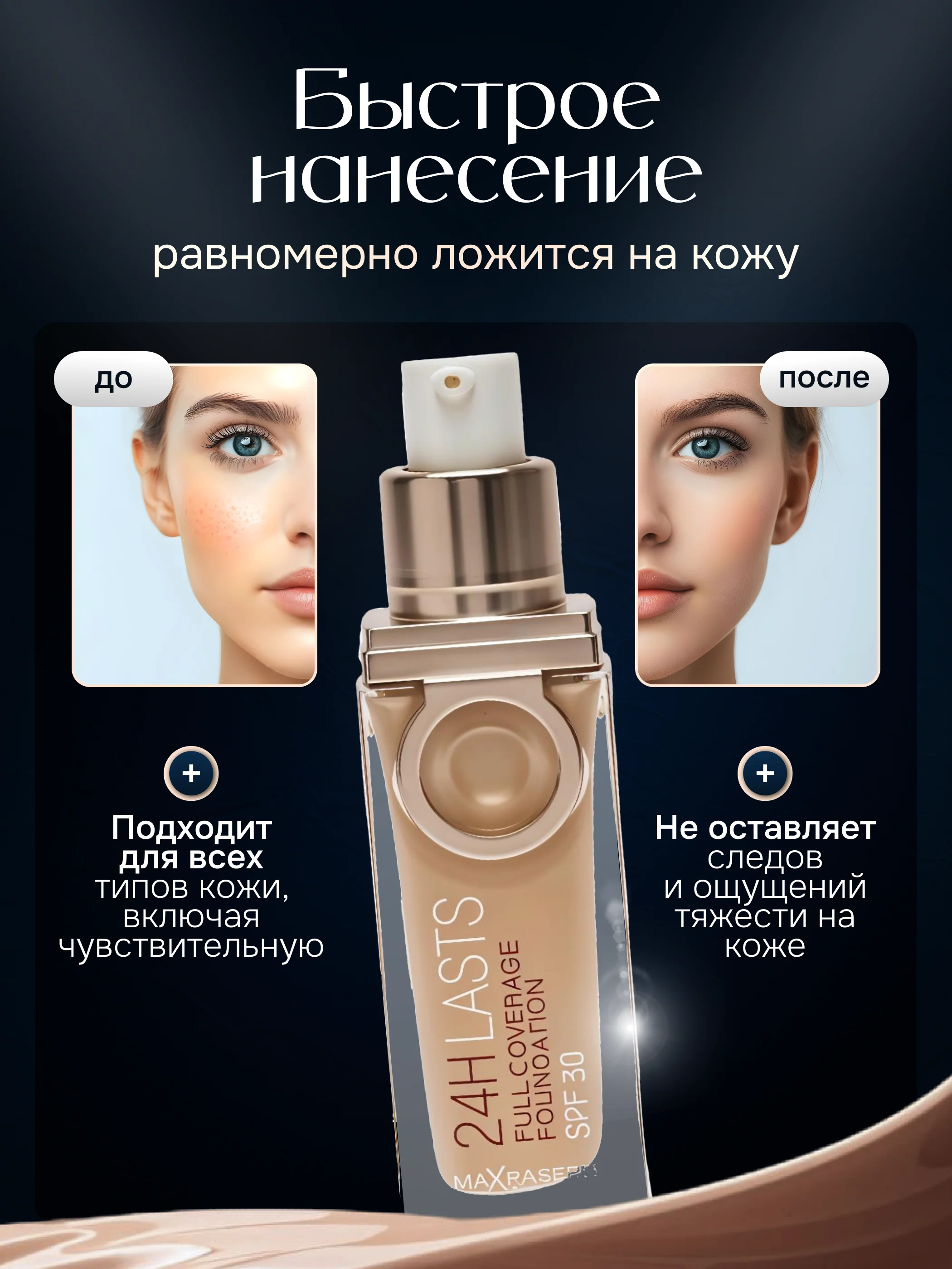 Тональный крем для лица с защитой от солнца SPF 30, 35 мл