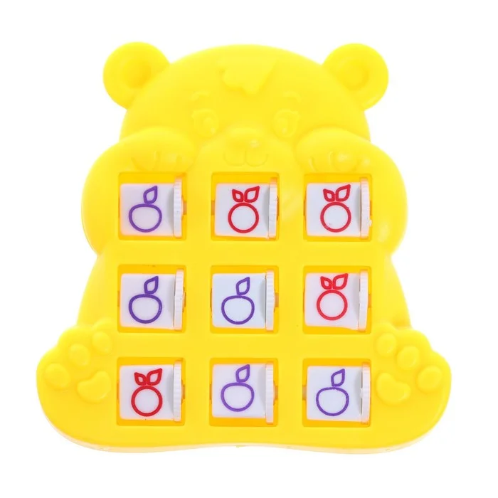 Настольная игра Крестики-нолики. Мишка, цвет Микс, 2 игрока, 5+