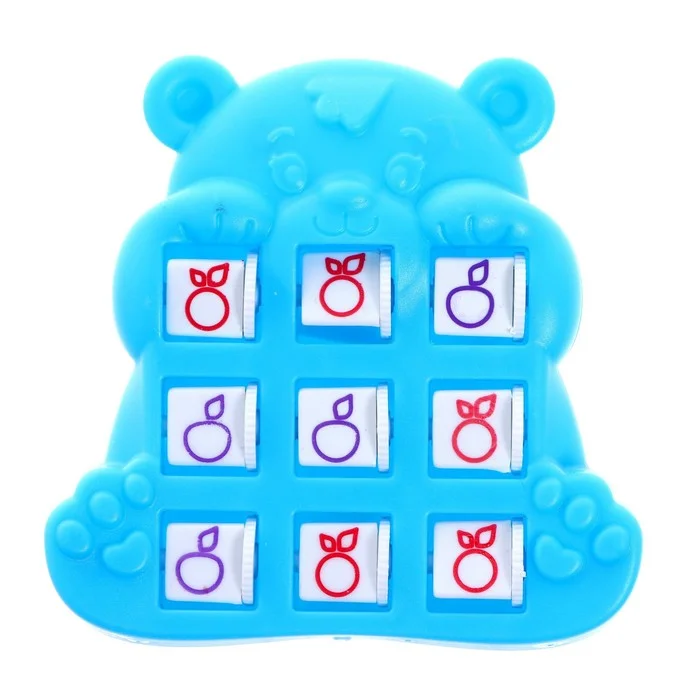 Настольная игра Крестики-нолики. Мишка, цвет Микс, 2 игрока, 5+