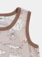 Бежевый комплект нижнего белья для мальчика: майка, трусы-боксеры
