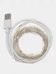 Желтый гирлянда, новогодние украшения, гирлянда роса, 5 метров, USB, желтая, новый год, подарок