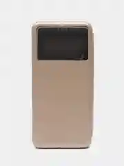 Золотой чехол-книга Infinix 12Vip с кармашком для карт и подставкой