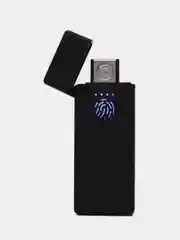 Черный зажигалка электронная, USB, импульсная